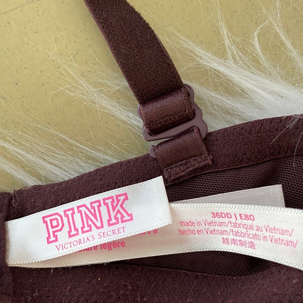 Pink Victoria secrets everywhere T-shirt bra size 36DD color brown - Picture 4 of 7